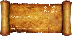 Kozma Elvira névjegykártya