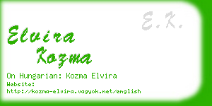 elvira kozma business card